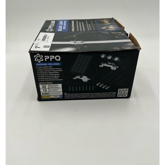 PPQ Solar Flag Pole Light - Solar Powered Spotlight with Flagpole Attachment, - Picture 3 of 4